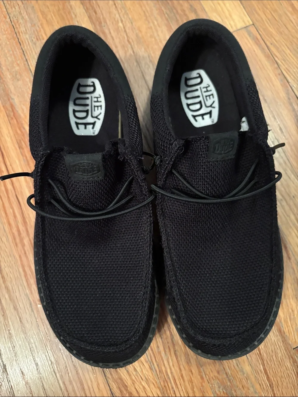 Hey Dude Kids Black Knit Slip-On Dress Shoes